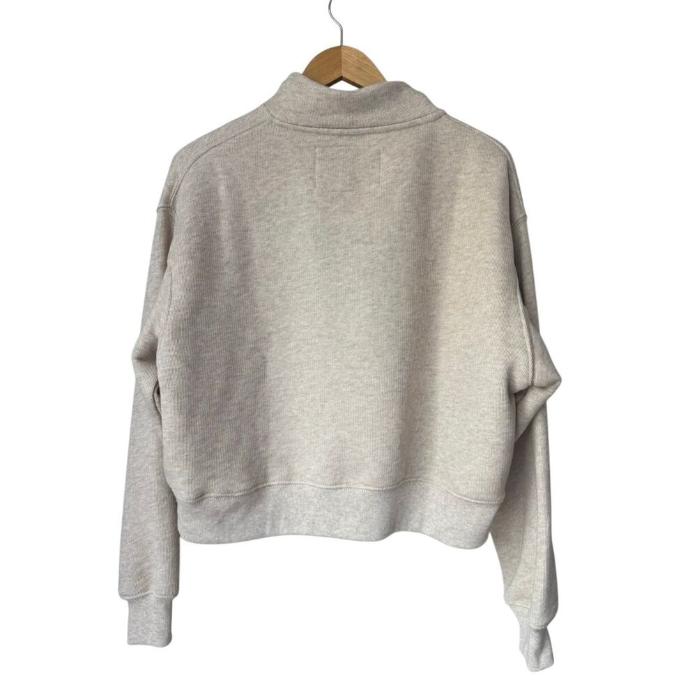 American Eagle Outfitters Cropped Henley Fleece Sweatshirt Size S - Picture 6 of 11